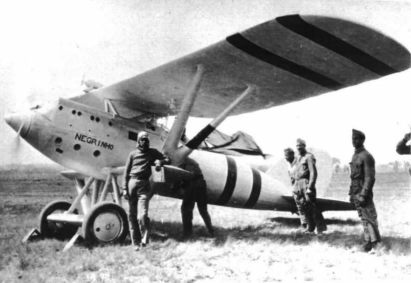 A aeronave revolucionária paulista Negrinho, pertencente a Grupo Misto de Aviação da Força Pública do Estado (GMAP)